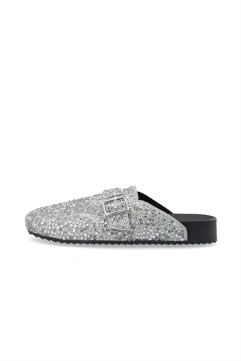 Medina x Bianco, Sand Mule Simili Stones, Silver